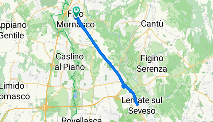 Da Via Scalabrini 10, Fino Mornasco a Via Scalabrini 8, Fino Mornasco