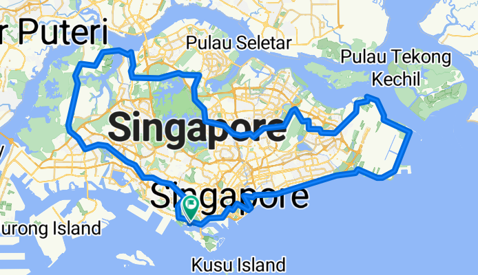 Round the island, most of it