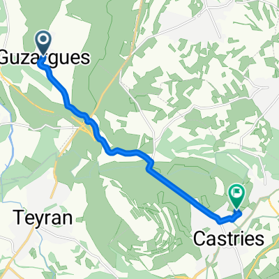 De 2 Rue des Mazes, Guzargues à 1 Chemin de Sussargues, Castries