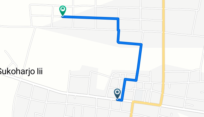 Jalan Raya Sukoharjo III, Kecamatan Sukoharjo to Jalan Arjuna, Kecamatan Sukoharjo