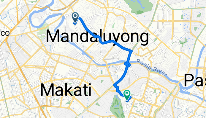 Rt. Rev. G. Aglipay 419, Mandaluyong to 30th Street 1634, Taguig