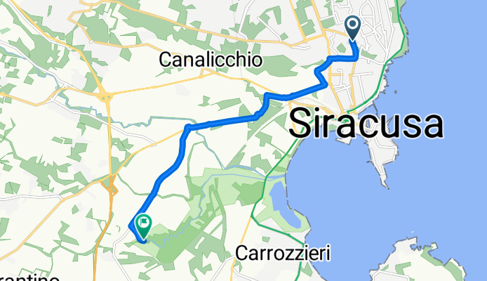 Da Viale Tica 4, Siracusa a Traversa Testa Pisima 2, Siracusa