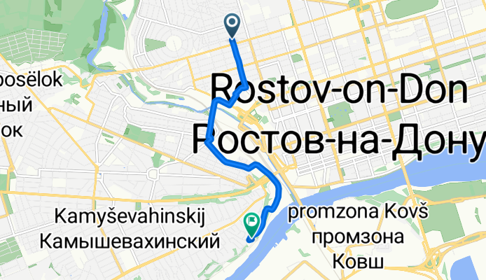 От 11-я улица 56а, Ростов-на-Дону до улица Амбулаторная 61, Ростов-на-Дону