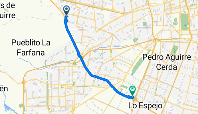 Ruta desde Isla Meulín 257, Pudahuel