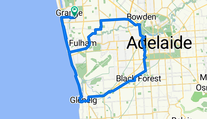 Grange-Glenelg Tram-Adelaide-Torrens-return