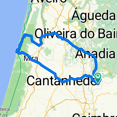 Praia de Mira por Mogofores (100km)