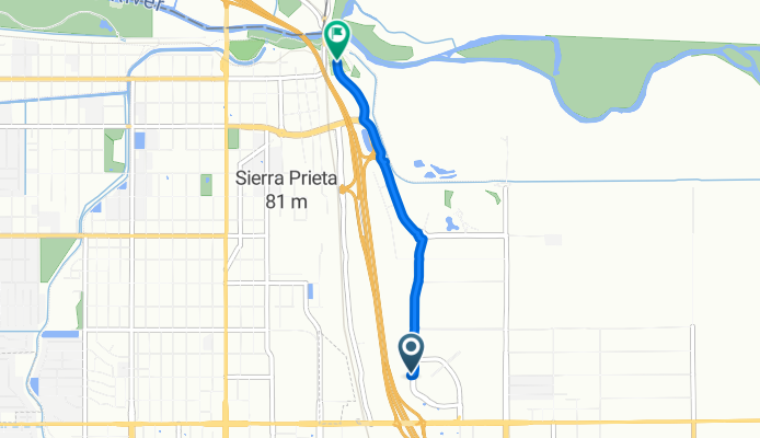 1450 S Castle Dome Ave, Yuma to 220 N Prison Hill Rd, Yuma