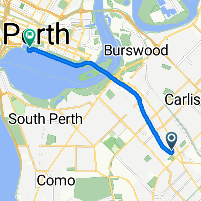 147 Hubert Street, East Victoria Park to 2 Barrack Square, Perth