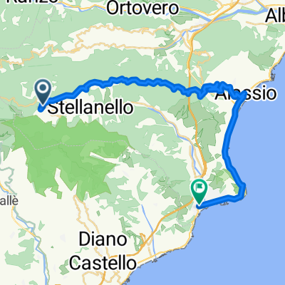 Da Strada Provinciale Valmerula, Testico a Via Aurelia 206, Andora