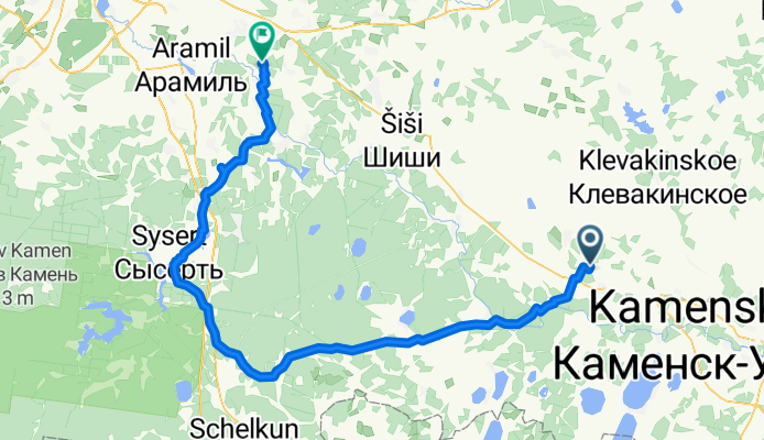 От Unnamed Road, Первомайский до улица Патрушева 112, Поварня