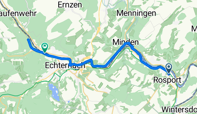 Route d'Echternach 27, Rosport to Route de Diekirch 28, Echternach