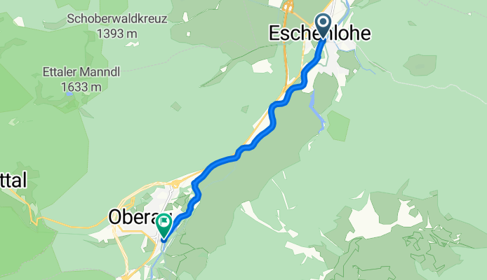 Garmischer Straße 10, Eschenlohe nach Flößerstraße 7, Oberau