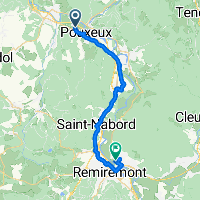 De Rue du Saut du Broc 185, Pouxeux à Rue de Seux 54, Saint-Étienne-lès-Remiremont
