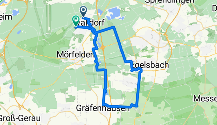 Elbestraße 20, Mörfelden-Walldorf nach In der Trift 12, Mörfelden-Walldorf