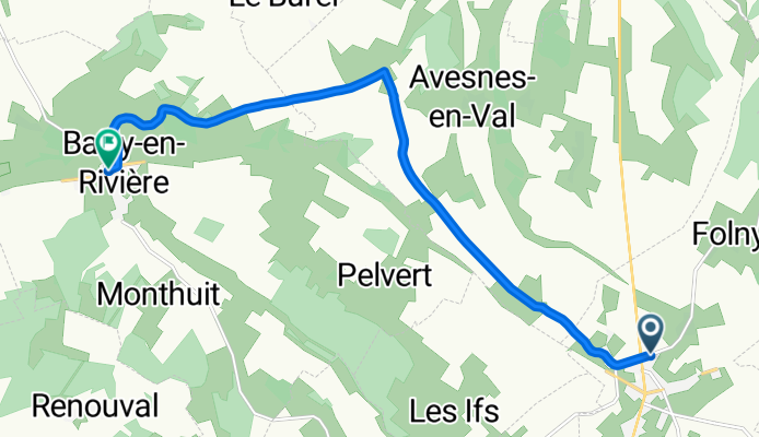 De 12 Chemin de la Briqueterie, Fresnoy-Folny à 17 Rue Pierre Bourdier, Bailly-en-Rivière