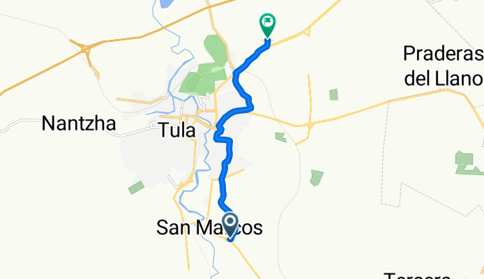 De Calle Leandro Valle 101, Tula de Allende a Calle Venustiano Carranza, Tula de Allende