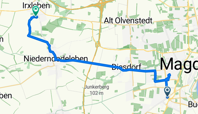 Südring 110, Magdeburg nach Fasanenweg 23, Hohe Börde