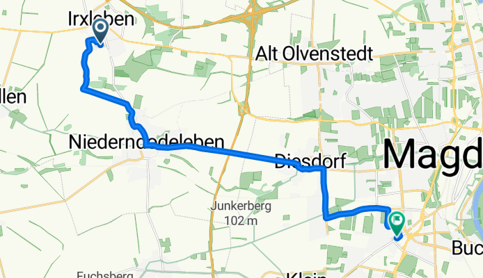 Fasanenweg 21, Hohe Börde nach Halberstädter Straße 90, Magdeburg