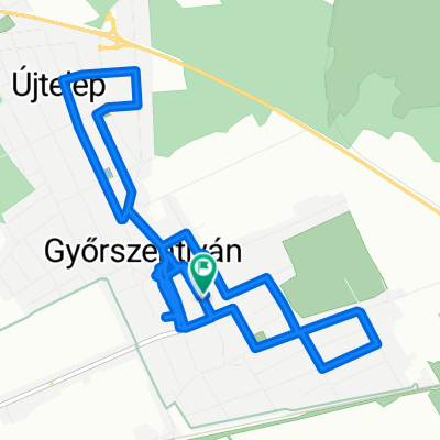 Űrhajós utca 56., Győrszentiván to Űrhajós utca 56., Győrszentiván