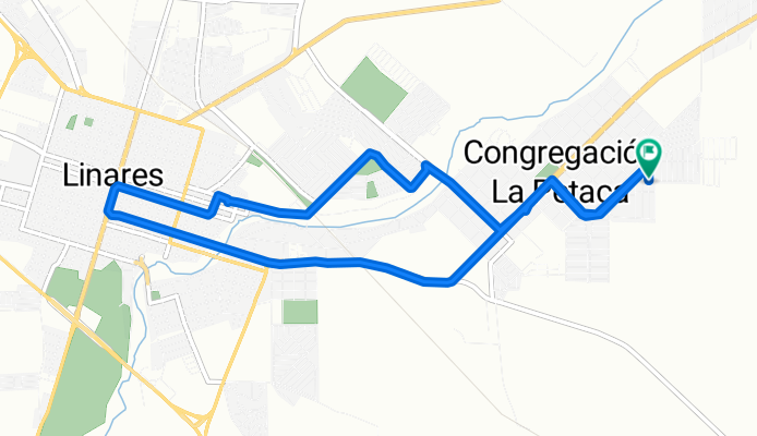 De Calle Chiapas 2217, Linares a Calle Chiapas 2217, Linares