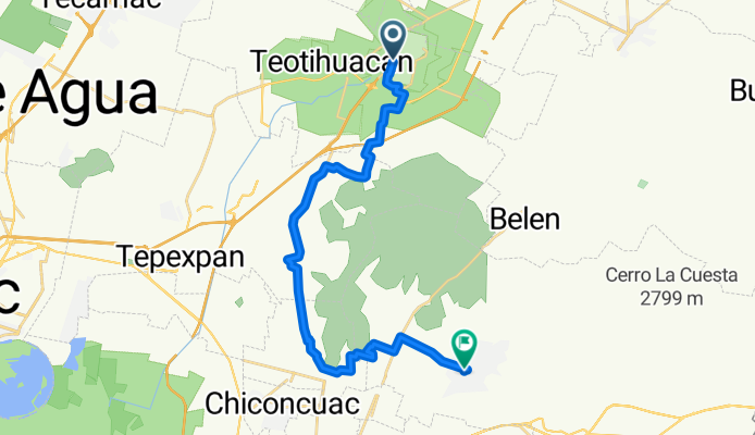 De Circuito Pirámides 24, San Juan Teotihuacan de Arista a Actipa 3A, Tepetlaoxtoc de Hidalgo
