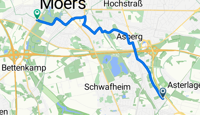 Burgfeld 48, Duisburg nach Wachtelweg 2, Moers