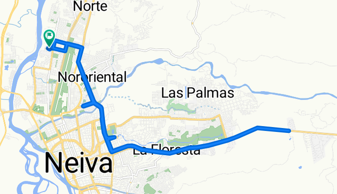 De Calle 58 Oeste 198, Neiva a Calle 58 Oeste 198, Neiva