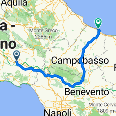 Da Via Molare 14, Ceprano a Corso Umberto I 61, Termoli