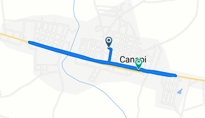 De Rua Prefeito Mauro F da Costa, 2–44, Canapi a Avenida Joaquim Tete, Canapi