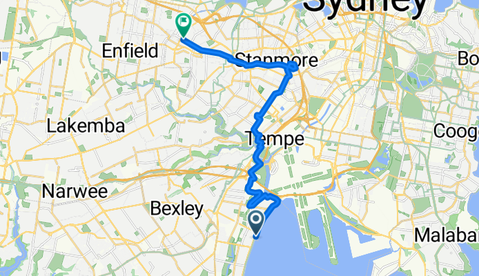 Cook Park Trail, Brighton-Le-Sands to 137 Elizabeth Street, Ashfield