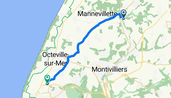 De 34 Route de la Lézarde, Notre-Dame-du-Bec à Chemin Départemental 147, Octeville-sur-Mer