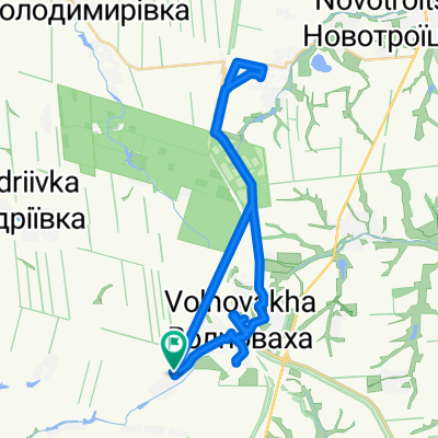 От вул. Вишнева, Волноваха до вул. Вишнева, Волноваха