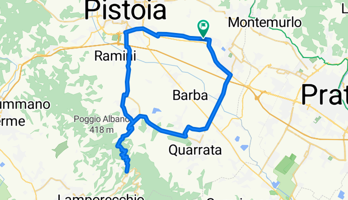 Da Via Provinciale Pratese 567, Pistoia a Via Provinciale Pratese 567, Pistoia