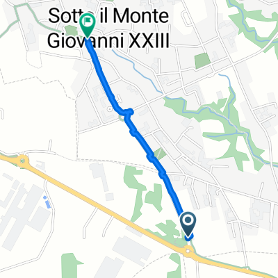 Da SP166 124, Terno D'isola a Piazza Caduti 7, Sotto il Monte Giovanni XXIII