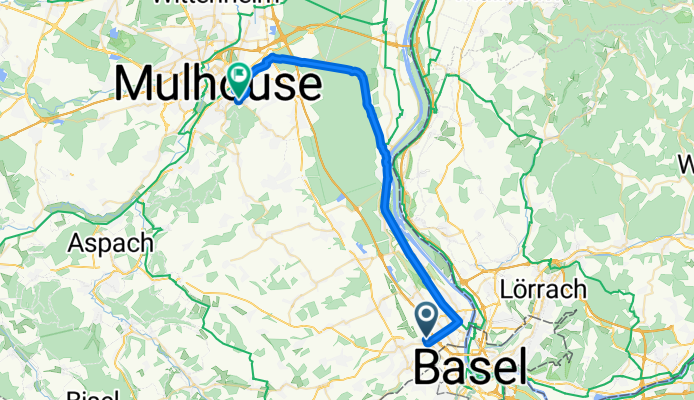 De 38 Rue Charles Riescher, Hésingue à 41B Rue de Zimmersheim, Riedisheim