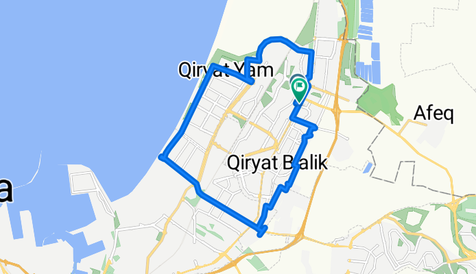 От Kadish Luz Street 61, Kiryat Motzkin до Zvulun, Kiryat Motzkin