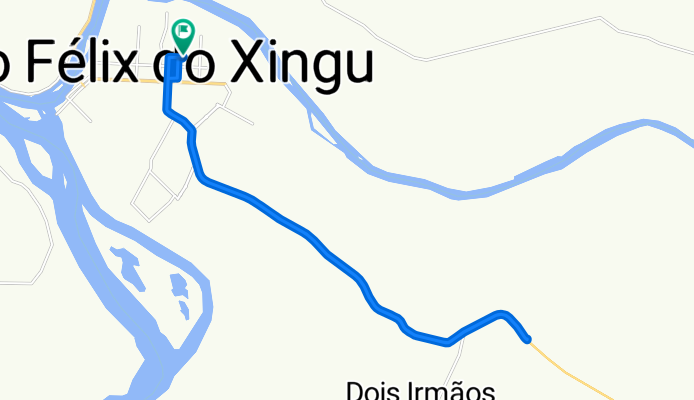 De Rua Tomé de Souza, 644–718, São Félix do Xingu a Rua Tomé de Souza, 644–718, São Félix do Xingu