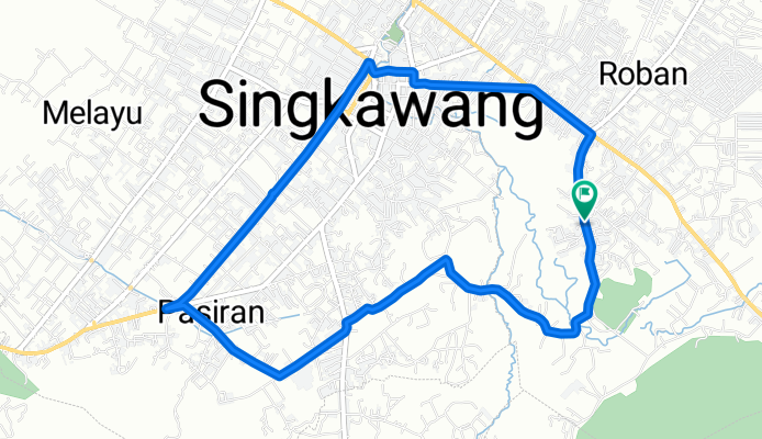 Jalan Ks. Tubun 16, Singkawang Tengah to Jalan Ks. Tubun 16, Singkawang Tengah