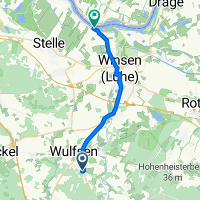 Bahnhofstraße 2, Garstedt nach Hoopter Elbdeich 25, Winsen (Luhe)
