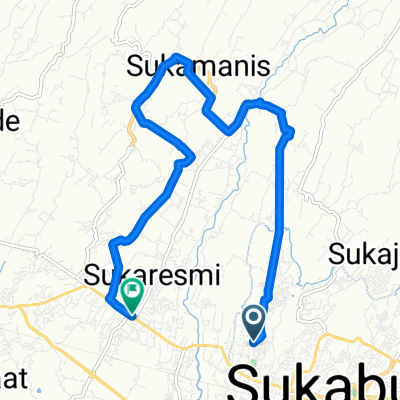 Jalan Tanjung 40, Kecamatan Sukabumi to Jalan Raya Cisaat 208, Kecamatan Cisaat
