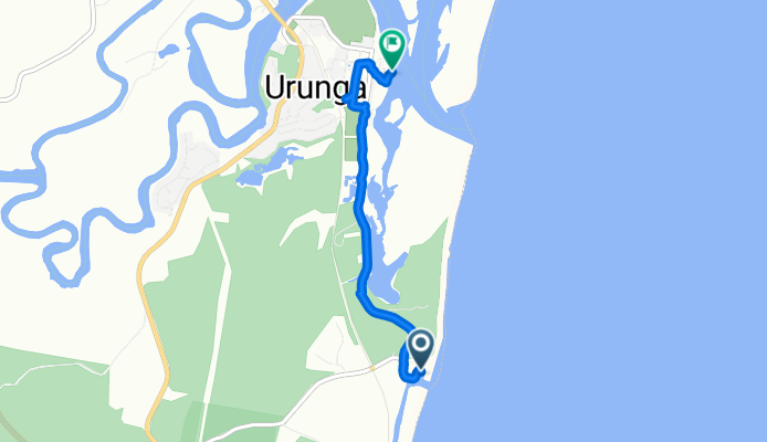 Route to Tom Coleman Crescent, Urunga
