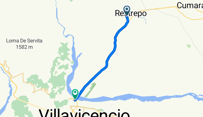 mtb bici villavicencio hasta Restrepo