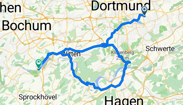 Londoner Bogen 55, Dortmund nach Kemnader Straße, Bochum
