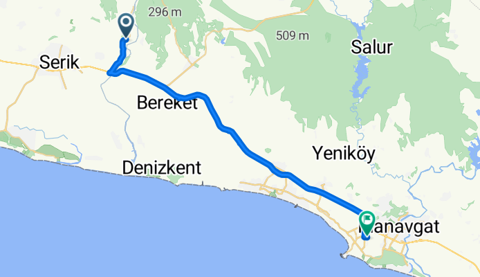 От Aspendos Yolu до 1541. Sokak 8