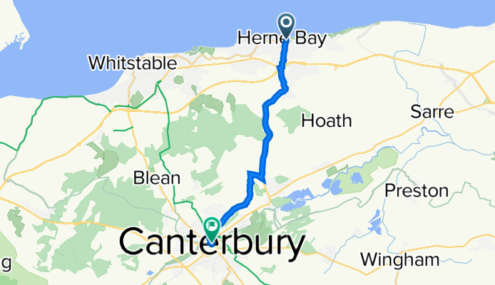 herne bay to canterbury