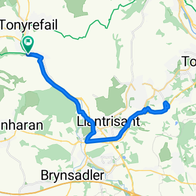 1 Elizabeth St, Porth to 1 Elizabeth St, Porth