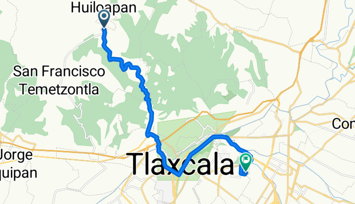 De Carretera Totolac - Temezontla, Panotla a Calle Roble 3, Santa Ana Chiautempan