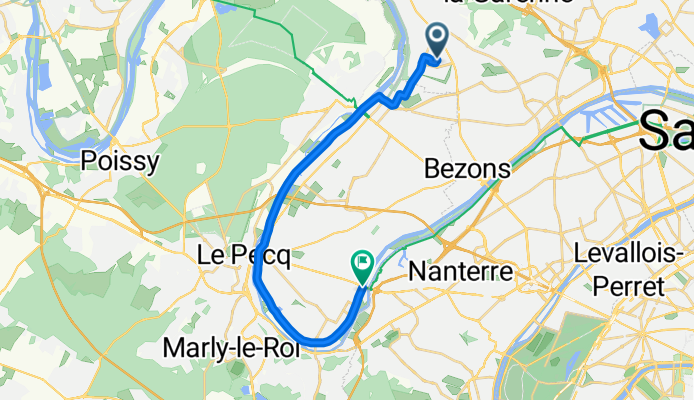 De 15 Rue Jean-Pierre de Béranger, Cormeilles-en-Parisis à Quai de l'Amiral Mouchez, Chatou