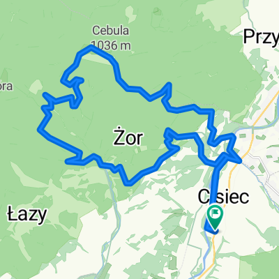 Cisiec - Glinne - Hala Radziechowska - Kamesznica