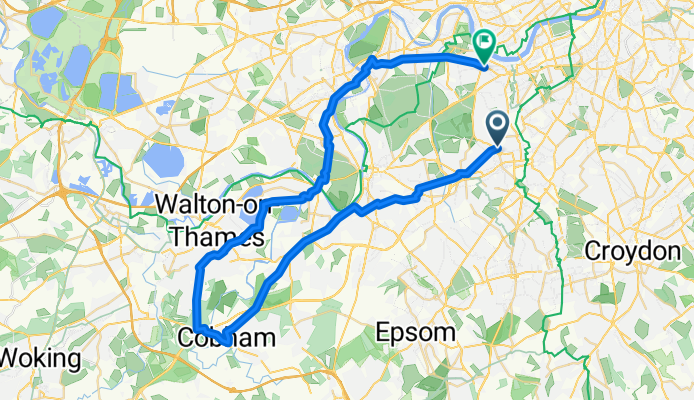 Route to 129 Upper Richmond Road, London